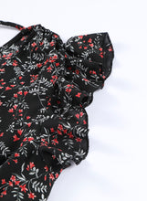 Load image into Gallery viewer, White Floral Ruffled Crop Top and Maxi Skirt Set
