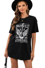 Load image into Gallery viewer, Pink Guitar Slogan Letter Graphic Print Oversized T Shirt
