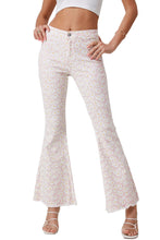 Load image into Gallery viewer, Pink Daisy Bell Bottom Flare Pants
