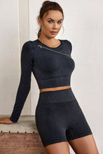 Load image into Gallery viewer, Red Seamless Ribbed Knit Butt Lifter Yoga Shorts
