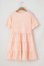 Load image into Gallery viewer, Pink Cheetah Print Tiered Ruffled Plus Size Dress
