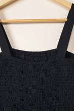 Load image into Gallery viewer, Black Smocked Sleeveless Wide Leg Jumpsuit with Pockets
