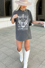 Load image into Gallery viewer, Pink Guitar Slogan Letter Graphic Print Oversized T Shirt
