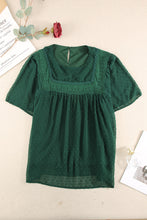 Load image into Gallery viewer, Apricot Flutter Sleeves Sheer Textured Babydoll Top
