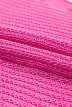 Load image into Gallery viewer, Pink Solid Loose Knit Short Dolman Sleeve Sweater
