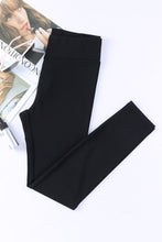 Load image into Gallery viewer, Black Criss Cross Tummy Control High Waist Leggings
