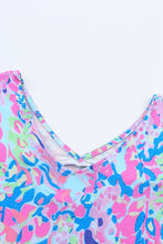 Load image into Gallery viewer, Purple Abstract Floral Print Sleeveless Maxi Dress
