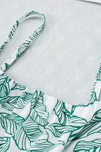 Load image into Gallery viewer, Green Boho Floral Sleeveless Wide Leg Pocket Pants Set
