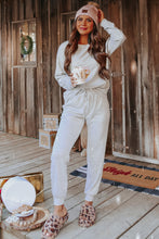 Load image into Gallery viewer, Gray Long Sleeve Pullover and Jogger Pants Lounge Set
