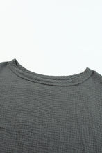 Load image into Gallery viewer, Gray Crinkled Texture Tee and Jogger Pants Set
