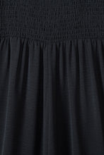 Load image into Gallery viewer, Black Smocked Sleeveless Wide Leg Jumpsuit with Pockets
