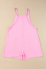 Load image into Gallery viewer, Pink Sleeveless Pocketed V Neck Jersey Romper
