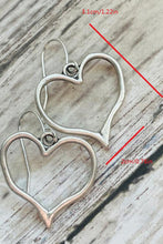Load image into Gallery viewer, Silvery Heart Shape Hook Drop Earrings
