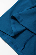 Load image into Gallery viewer, Peacock Blue Short Sleeve Shirred High Waist V Neck Maxi Dress
