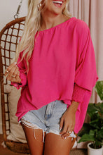 Load image into Gallery viewer, Pink Smocked Wrist Shift Top
