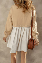 Load image into Gallery viewer, Pale Khaki Sweatshirt Poplin Mini Dress
