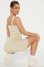 Load image into Gallery viewer, Black Ribbed Square Neck Padded Sports Romper
