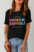 Load image into Gallery viewer, Black EXPENSIVE&amp;DIFFICULT Graphic Tee
