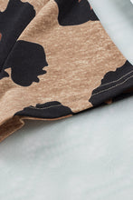 Load image into Gallery viewer, Leopard Pocket Short Sleeve Drawstring Lounge Set
