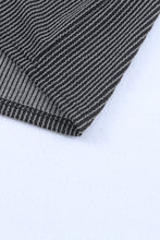 Load image into Gallery viewer, Gray Striped Ribbed Knit T-shirt Shift Dress
