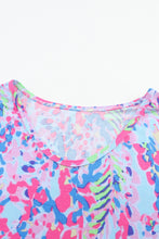 Load image into Gallery viewer, Purple Abstract Floral Print Sleeveless Maxi Dress
