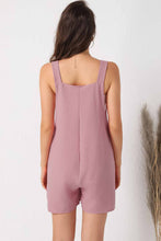 Load image into Gallery viewer, Black Adjustable Straps Pocketed Textured Romper
