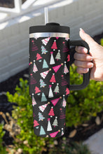 Load image into Gallery viewer, Black Cartoon Christmas Tree Printed Thermos Cup 40oz
