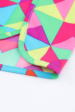 Load image into Gallery viewer, Multicolor Geometric High Waisted Athletic Shorts
