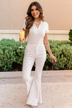 Load image into Gallery viewer, Pink Daisy Bell Bottom Flare Pants
