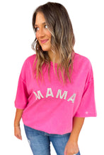 Load image into Gallery viewer, Rose Rhinestone MAMA Graphic T Shirt
