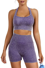 Load image into Gallery viewer, Red Seamless Ribbed Knit Butt Lifter Yoga Shorts
