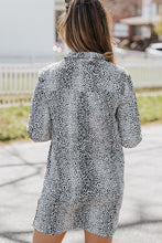 Load image into Gallery viewer, Long Sleeve Leopard Animal Print Shirt Dress
