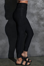 Load image into Gallery viewer, Black Plus Size High Waist Pocketed Skinny Pants

