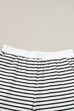 Load image into Gallery viewer, White Stripe Contrast Edge Tee and Shorts Set
