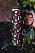 Load image into Gallery viewer, Black Cartoon Christmas Tree Printed Thermos Cup 40oz
