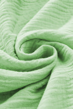 Load image into Gallery viewer, Green Crinkled Texture V Neck Ruffled Sleeve Tops and Shorts Set
