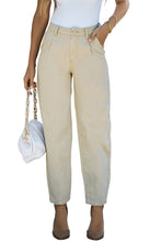 Load image into Gallery viewer, White Solid High Waist Casual Pants
