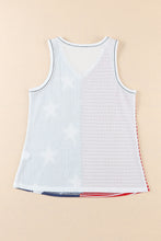 Load image into Gallery viewer, Red American Flag Stars and Stripes Tank Top
