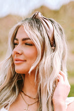 Load image into Gallery viewer, Brown Solid PU Leather Knotted Hair Band

