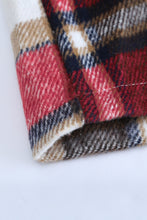 Load image into Gallery viewer, Orange Geometric Plaid Print Pocketed Shacket

