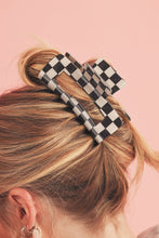 Load image into Gallery viewer, Black Checkered Print Hollow Out Hair Clip
