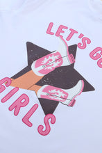 Load image into Gallery viewer, White Lets Go Girls Western Graphic Tee
