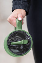 Load image into Gallery viewer, Dark Green Frosted Stainless Handle Large Vacuum Cup with Straw 40oz
