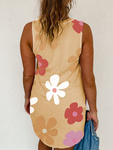 Load image into Gallery viewer, Apricot Daisy Flower Print Tank Dress
