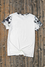 Load image into Gallery viewer, Gray America Slogan Tie Dye Print Short Sleeve T Shirt
