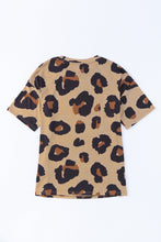 Load image into Gallery viewer, Leopard Plus Size Round Neck Boyfriend T Shirt
