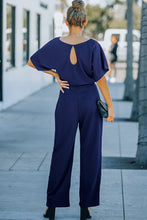 Load image into Gallery viewer, Red Belted Wide Leg Jumpsuit
