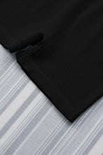 Load image into Gallery viewer, Black Ribbed Square Neck Short Sleeve Athleisure Romper
