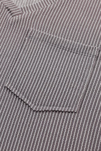 Load image into Gallery viewer, Light Grey Corded V Neck Chest Pocket Loose T-shirt
