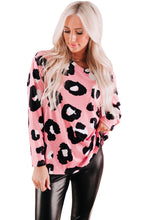Load image into Gallery viewer, Leopard Pocket Short Sleeve Drawstring Lounge Set
